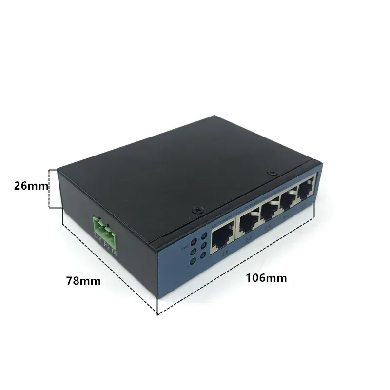 Module de commutation Ethernet industriel non géré, carte mère OEM, ports de détection automatique, 5 ports, 10 m, 100m