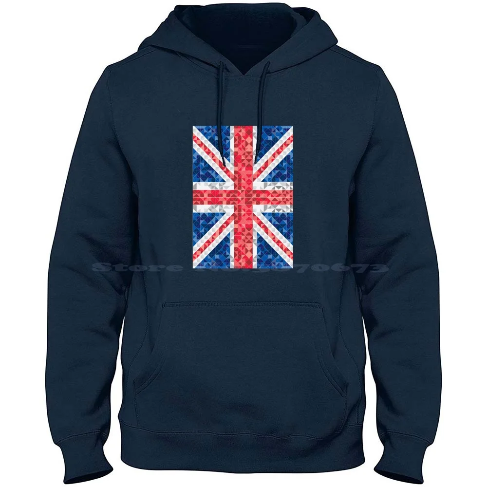 Union Jack-Flag Of Uk 100% Cotton Hoodie T Shirt Mozaic Union Jack Flag Flag Of Uk Flag Of United Kingdom See Eu Later European