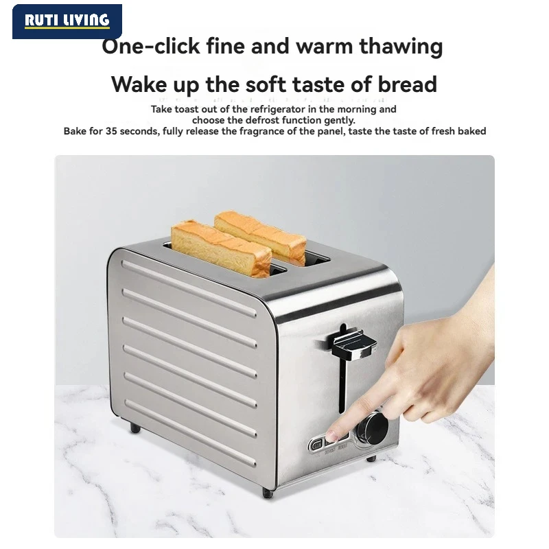 RUTI Commercial Stainless Steel Toaster 2/4/6 Slice Automatic Bread Machine Sandwich Maker for Restaurant Cafe