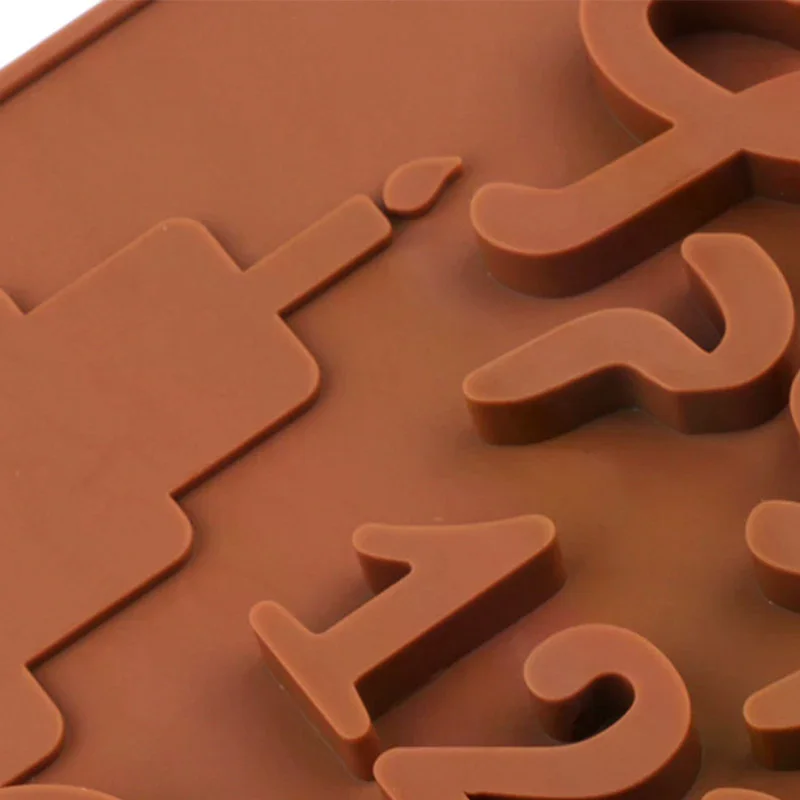 1Pc 3D Hebrew Letters Arabic Numbers DIY Silicone Chocolate Mold For Baking Cake Bakeware Mould Decorating Tools