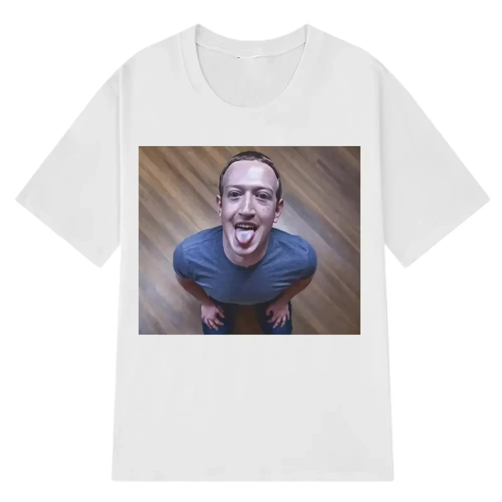 Funny Bad Expression T-shirt Mark Zuckerberg Good Joke T-shirt Womens Short-sleeved T-shirt Graphic T-shirt Summer Streetwear