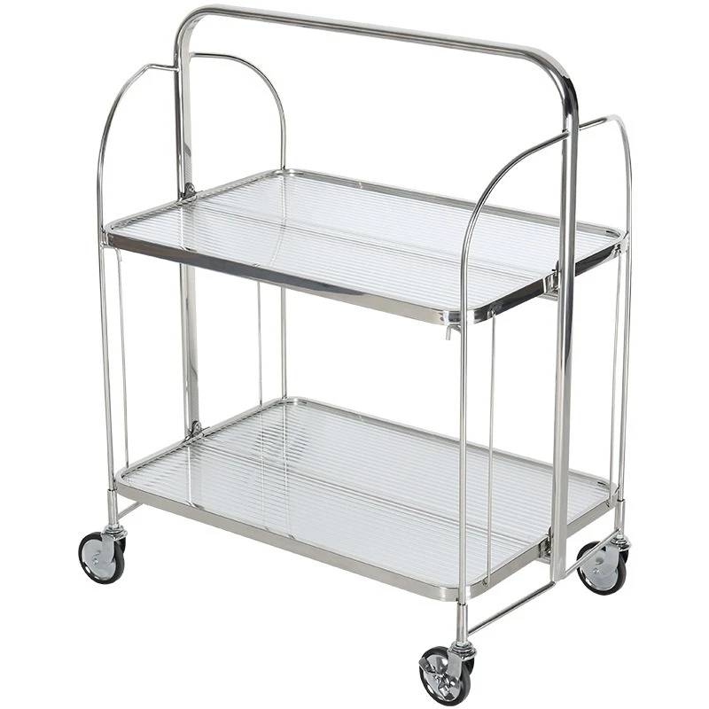 trolley, glass folding mobile Internet celebrity ins dining car, shelf, sofa side few