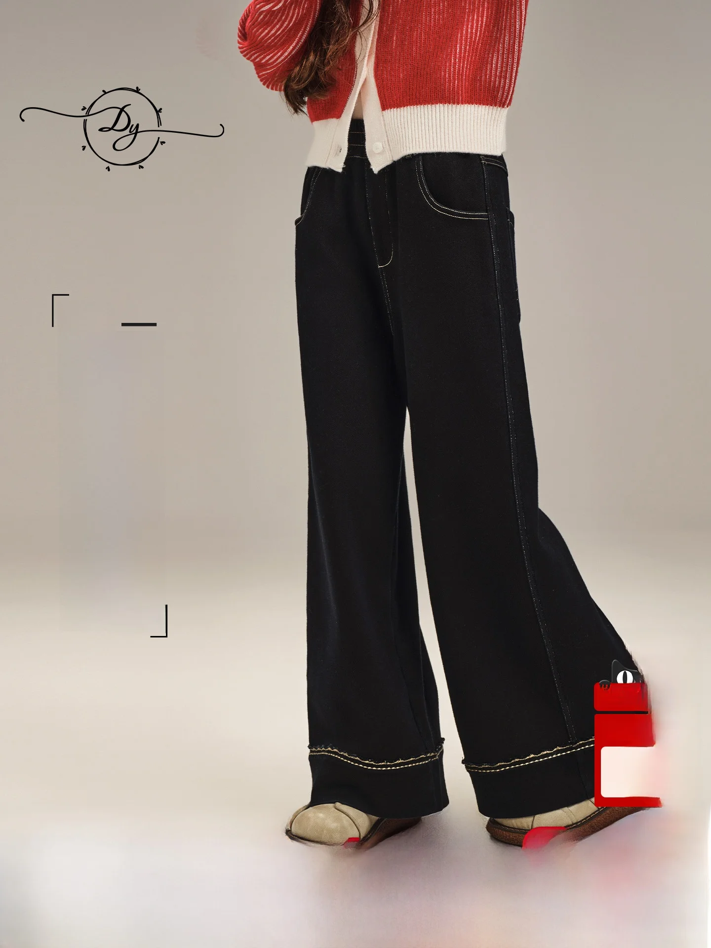 girls-fce-lined-denim-jeans-straight-leg-loose-fit-autumn-winter-faionable-vintage-workwear-sle-child-clothing