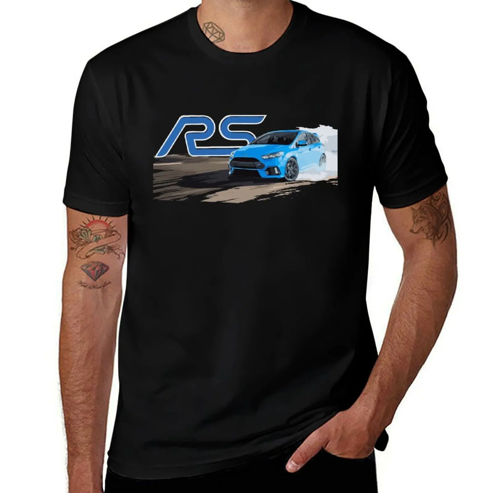 Focus RS Rallye Sport WRC Drift Turbo T-Shirt Retro Graphic Print T-Shirt
