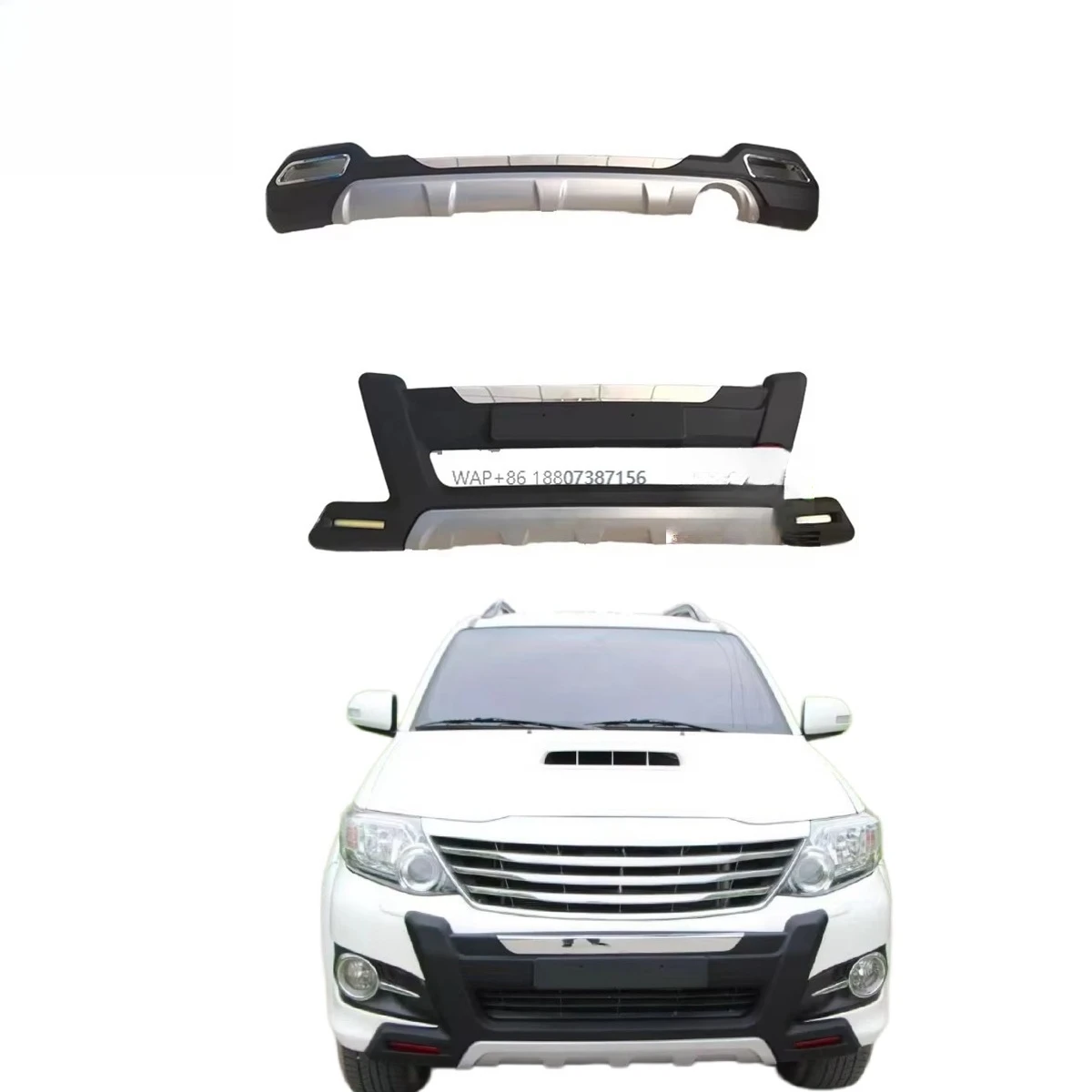 

Factory Rear Bumper for Fortuner 2012- 2015 Modify Front Bumper for Fortuner