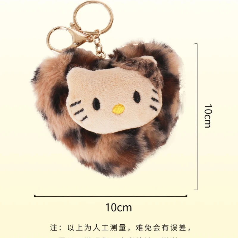 Cartoon schattig katje pop knuffel sleutelhanger rugzak dier luipaard patroon kat hanger auto hangende decoratie kerstcadeau