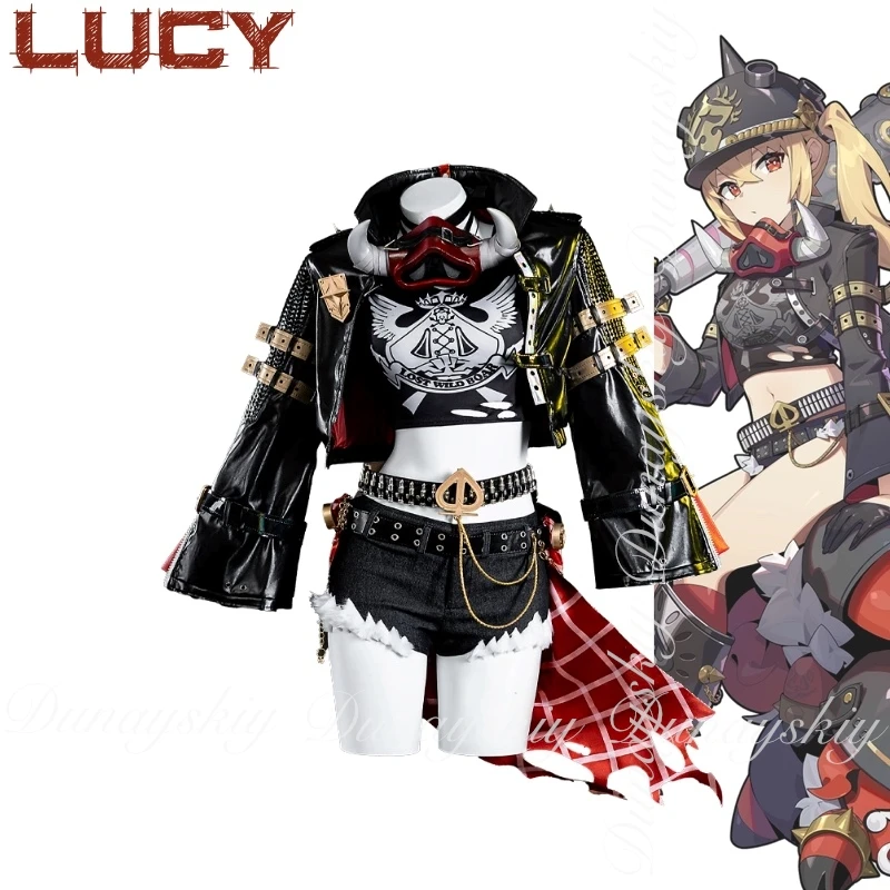Zenless Zone Zero Game Luciana Auxesis Theodoro de Montefio كوسبلاي من كاليدون الصيادين وسترة سوداء أزياء تنكرية للمجموعة