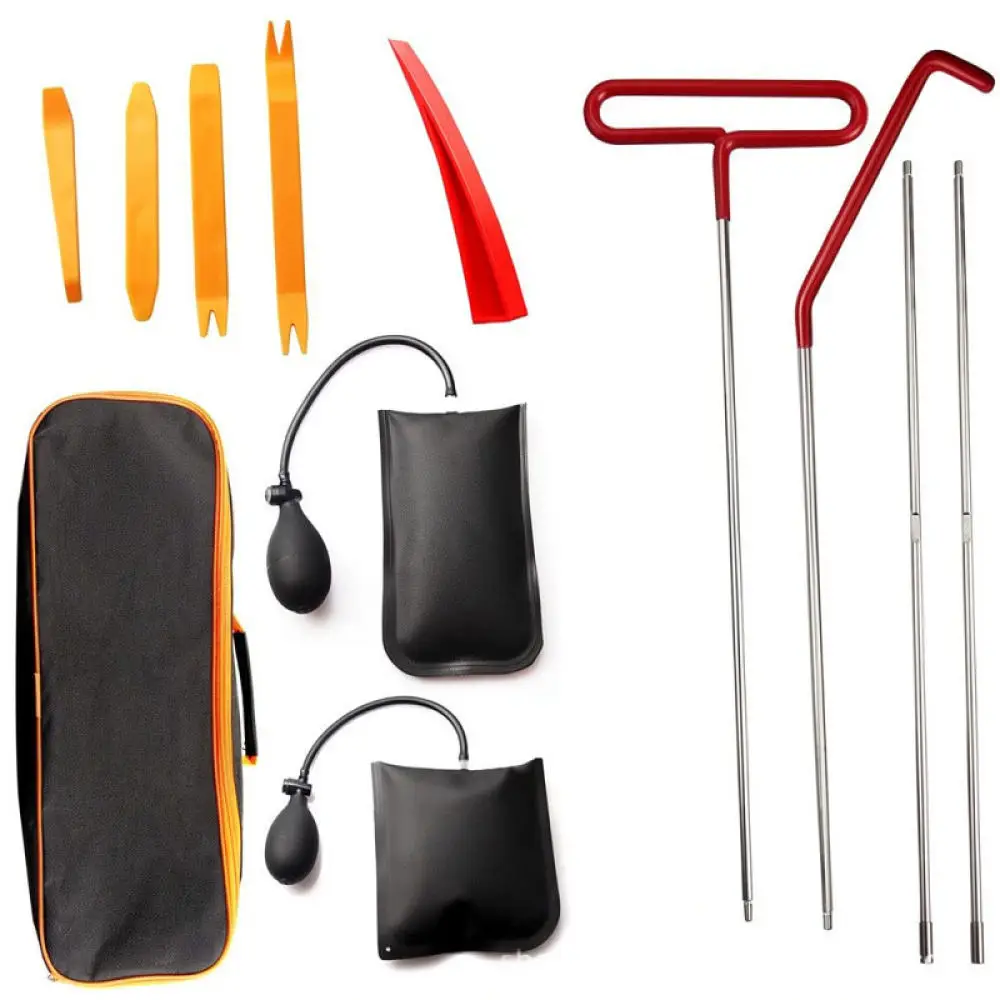 Heavy Duty Car Long Reach Grabber Tool Stainless Steel Automotive Repair Pry Bar Air Wedge Equipment