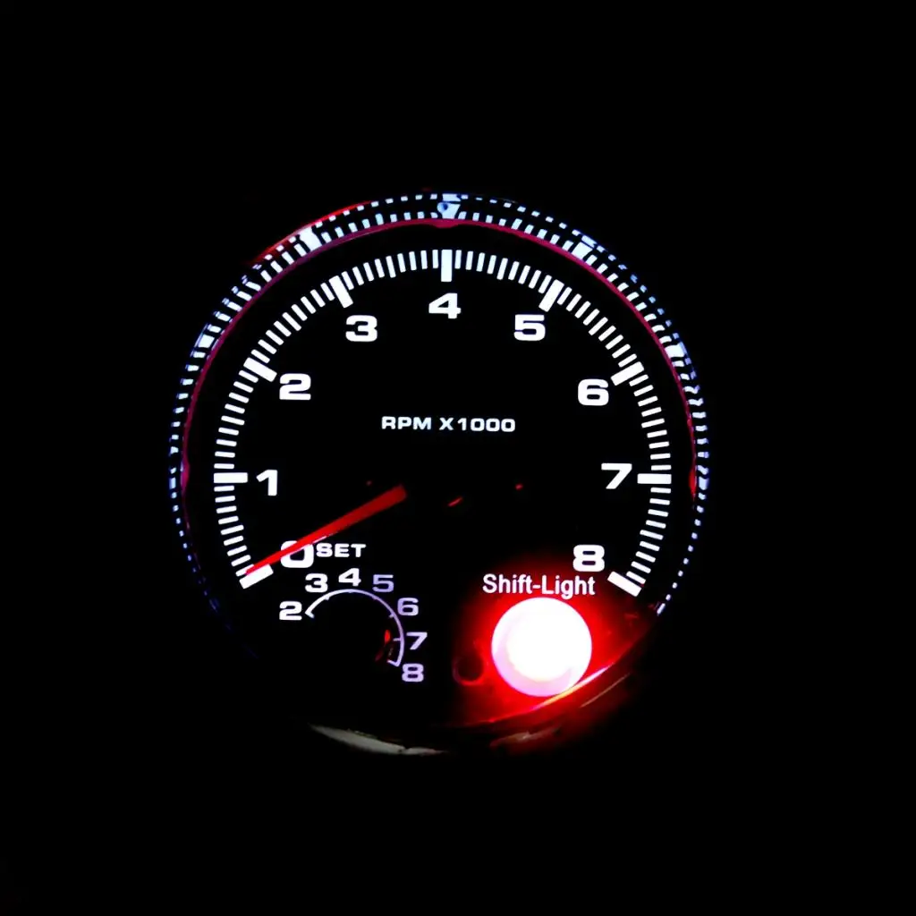 

Car Tachometer Gauge Meter 95mm Digital RPM Display Shockproof Red LED Shift Light for Engine Monitoring