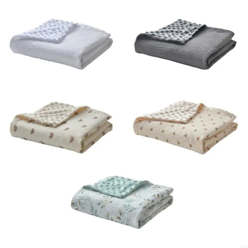 090B Bean Bean Dots Blanket منشفة حمام للرضع لحديثي الولادة مع دعم منقط