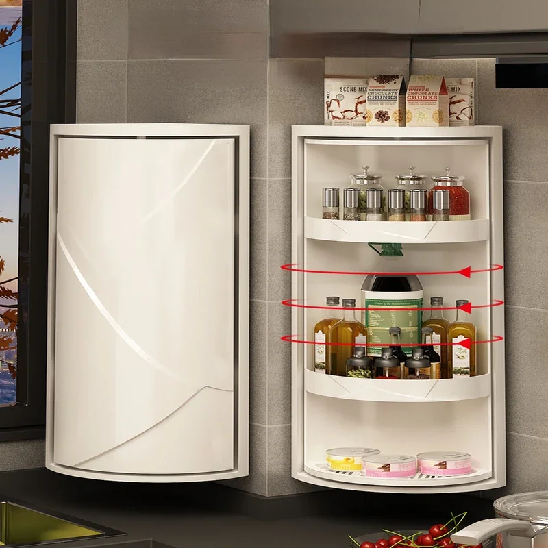 

Waterproof Seasoning Storage Rack: Moisture-Proof Rotating Spice Holder, Elegant Cabinet Organizer, Efficient Storage