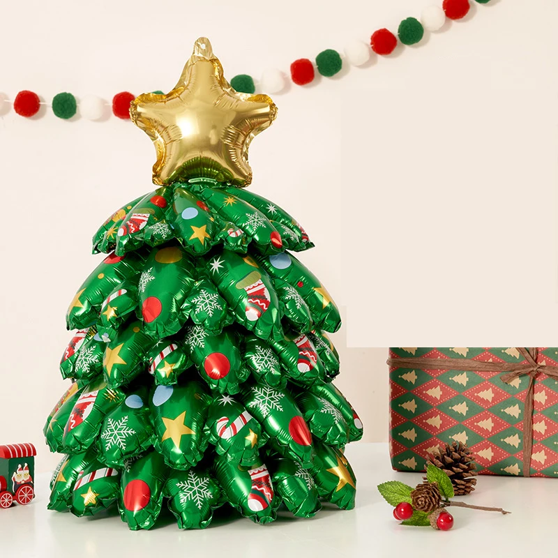 Inflatable Christmas Tree Santa Claus Toy Cartoon Inflatable Model Ornament Xmas Party New Year Photo Prop Christmas Decoration