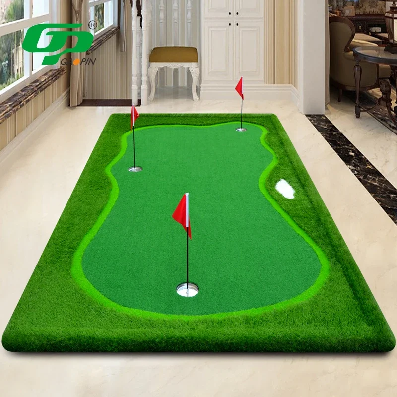 High Quality Professional Golf Practice Training Aid Large Golf Putting Green Custom Made Indoor Outdoor Golf Putting Mat