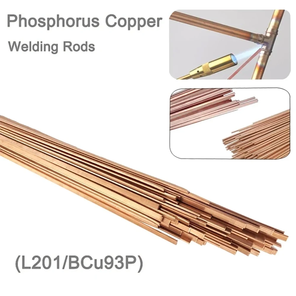 KATWAY 500mm Phosphorus Copper Electrode Welding Rod, Brass Welding Wire, Bronze Electrode Soldering Rod HH-AA76