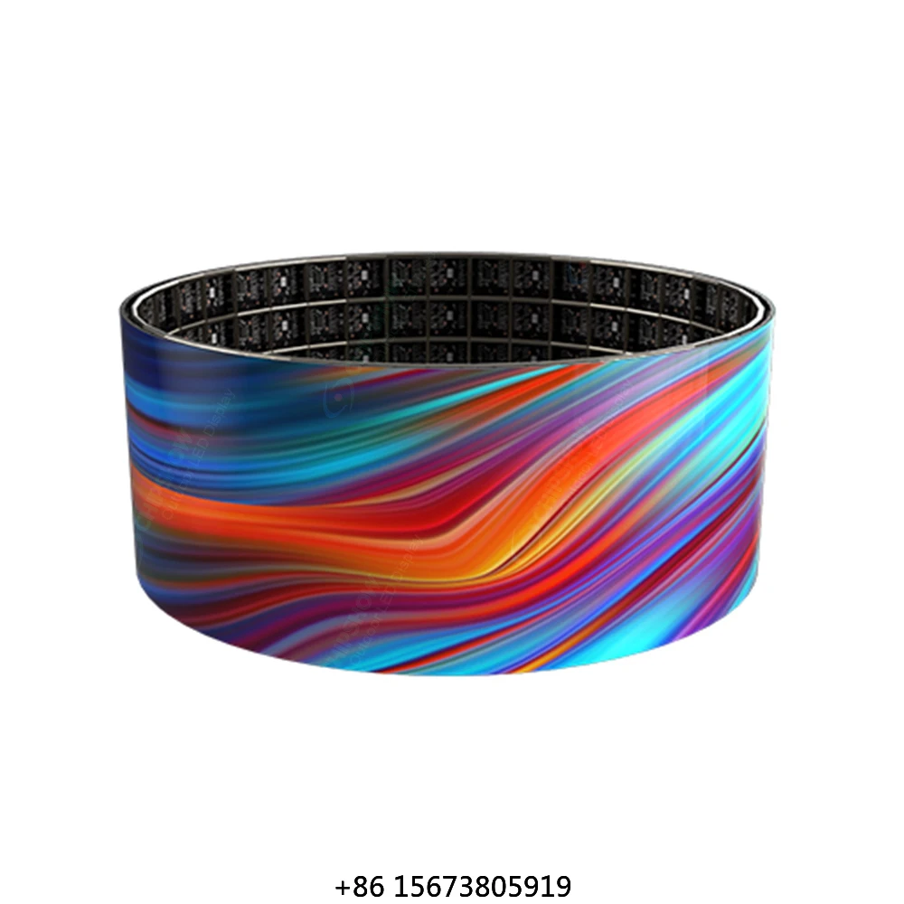 

Hot Sale Indoor Advertising Video Wall Ultra Thin Flexible Led Screen Slim Hanging Flexible Soft Module Curved LED Display