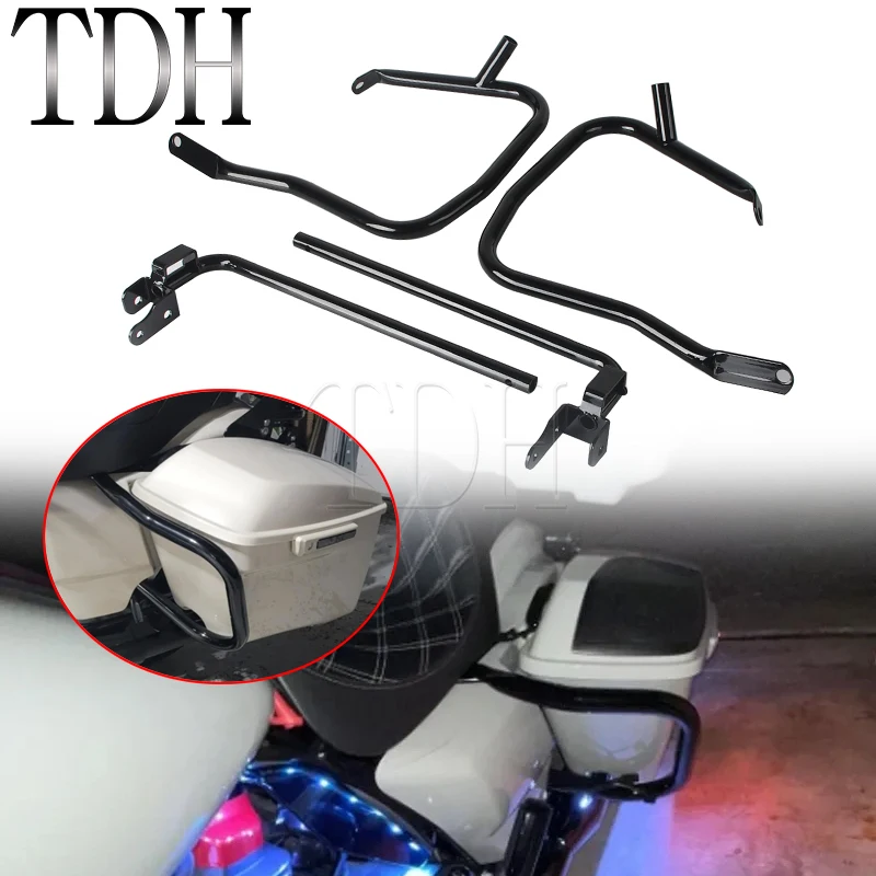 

Motorcycle Saddle Bag Guards Crash Bar Saddlebags Brackets Supports For Harley CVO Road Street Glide FLHXSE FLTRXSE 2023 2024