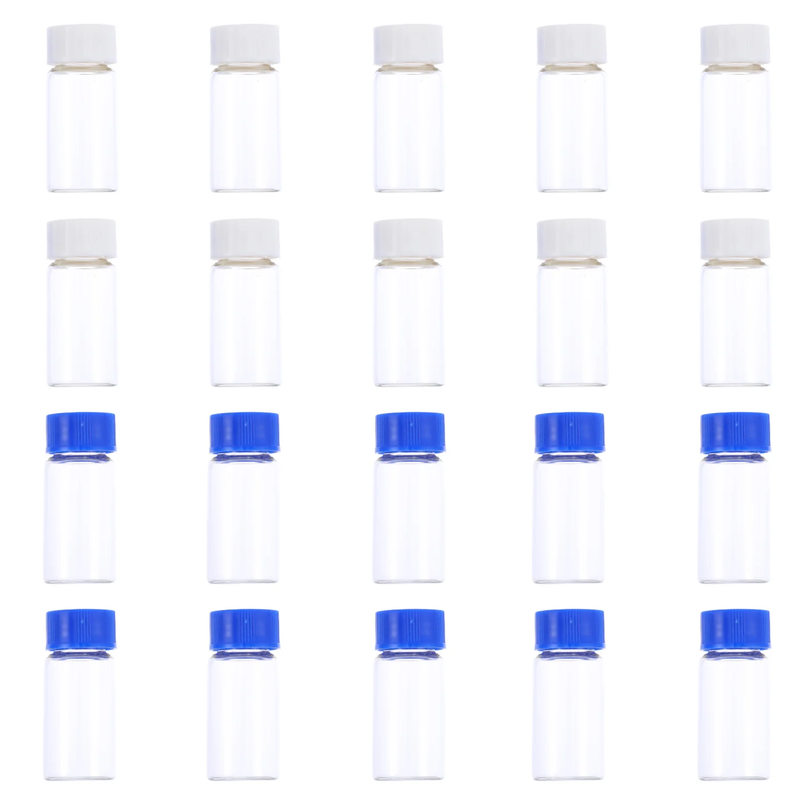 

20 Pcs Dispensing Bottle Empty Bottles Mini Glass Clear Tiny Refillable Reagent Container