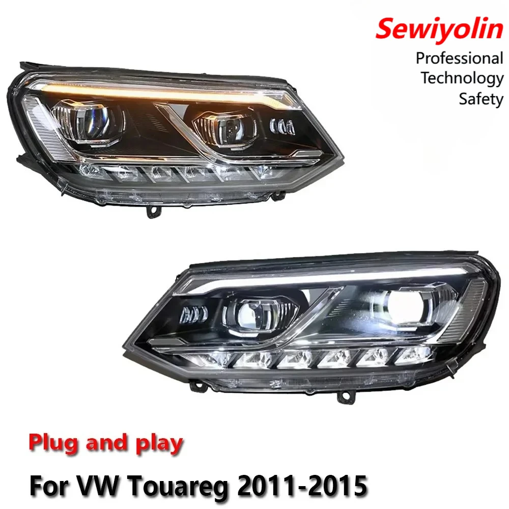 

Car LED Upgrade Headlight Accessories For VW Touareg 2011-2015 DRL Brake Turn Signal Lamp Plug and Play