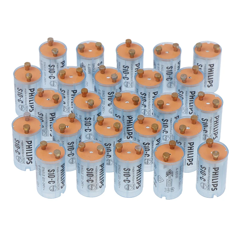 25Pcs/Box Illuminator Fluorescent Lamp Starter With Capacitor Jumping Bulb Old-fashioned Fluorescent Lamp Tube