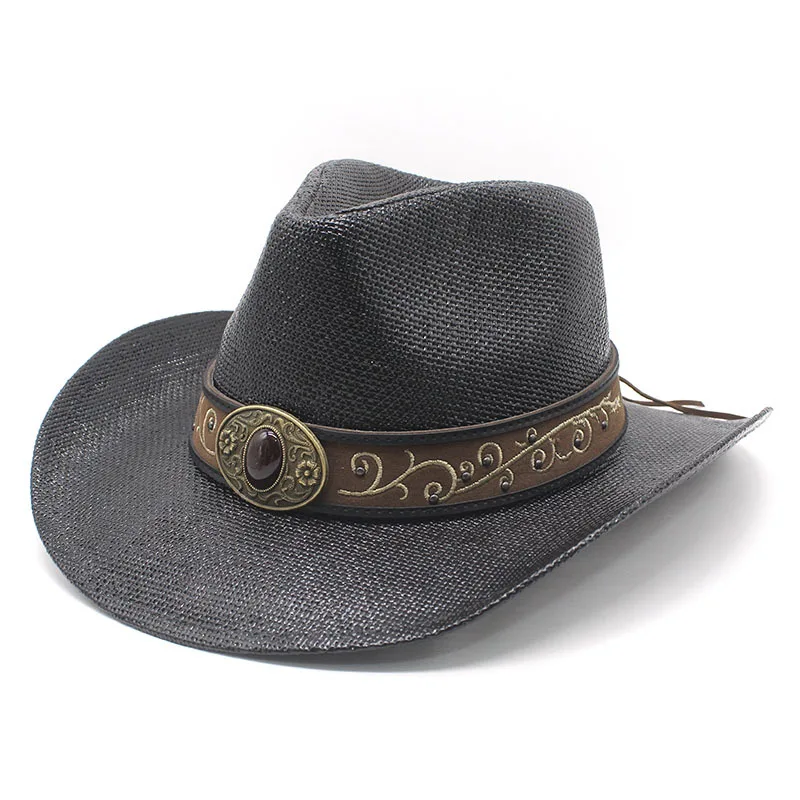 Cowboy Hat Tibet Travel Photo Beach Sun Hat Men Women Straw Hat Top Hat Men Summer
