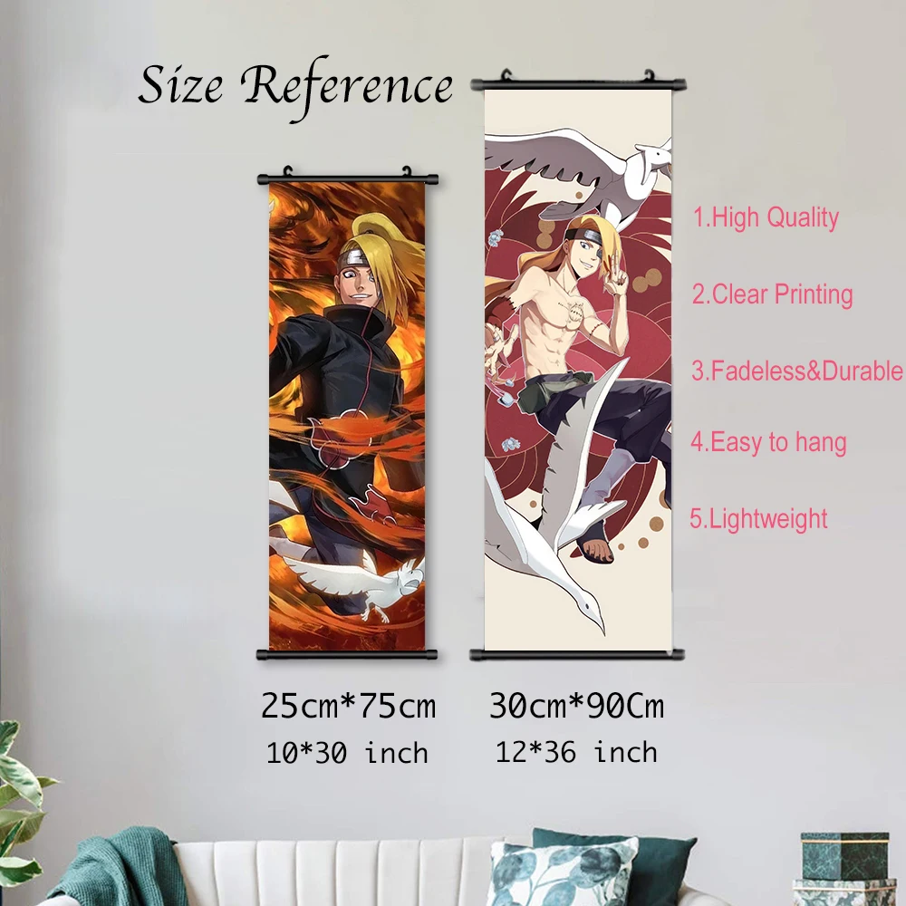 Akatsuki Hot Japanese Anime Poster Scroll Canvas Wall Hanging Painting Home Decor Itachi  Art Room Decoration Kid Gift Didara