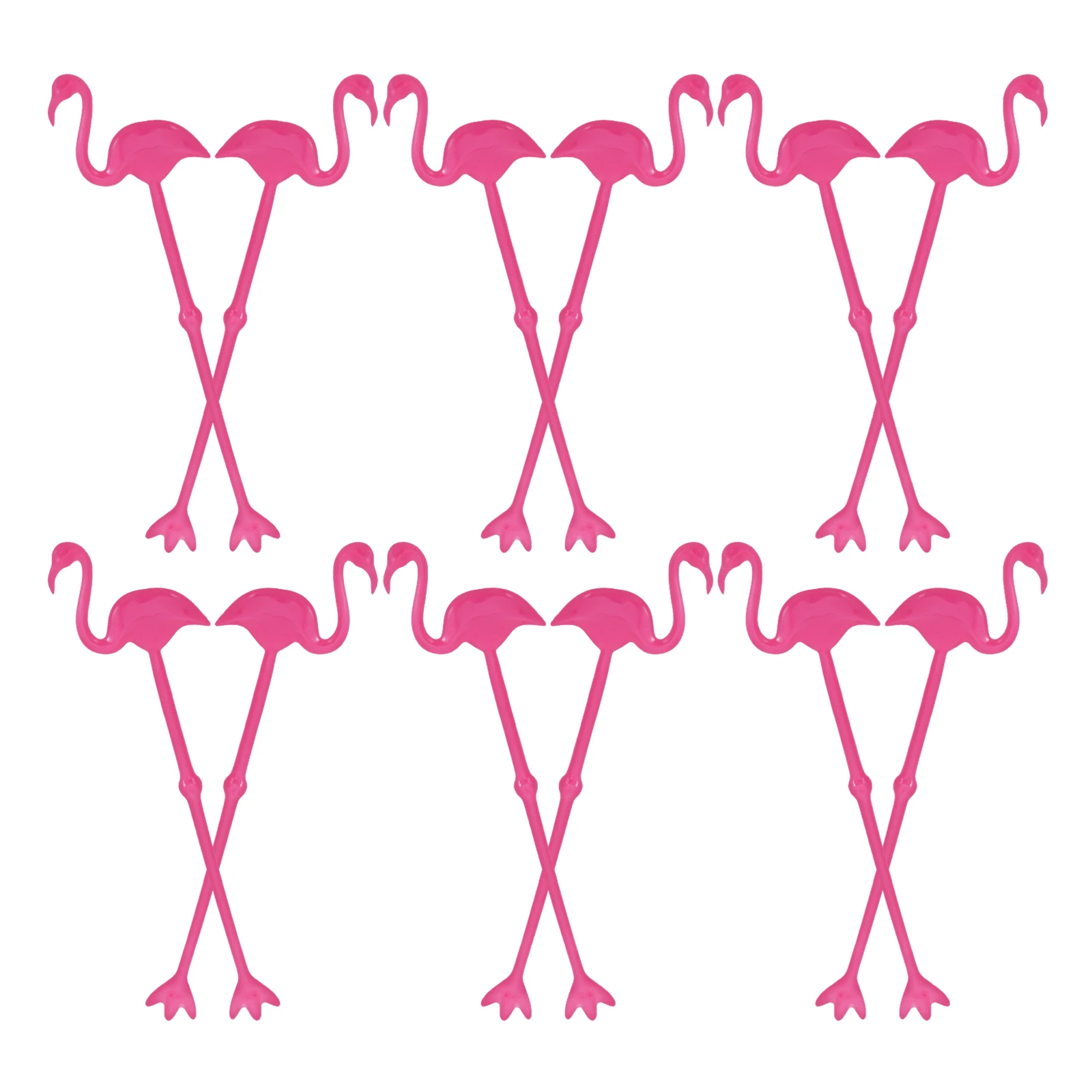 

12 Pcs Flamingo Cocktail Stirrer Juice Drink Swizzle Sticks Mixing Spoon Bar Tools Beverage Rodsdrink Muddler Summer Party
