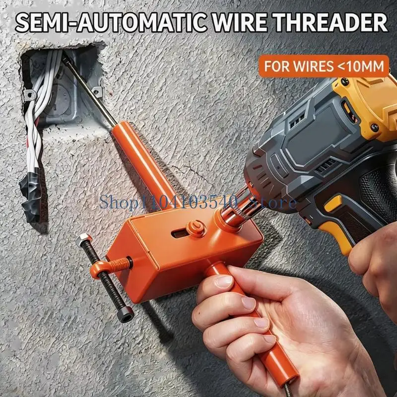 02DC Carry Ready Manual Wire Routing Tool, Cable Pulling Assistant with Locking Screw Structure for Rewiring and Electrical