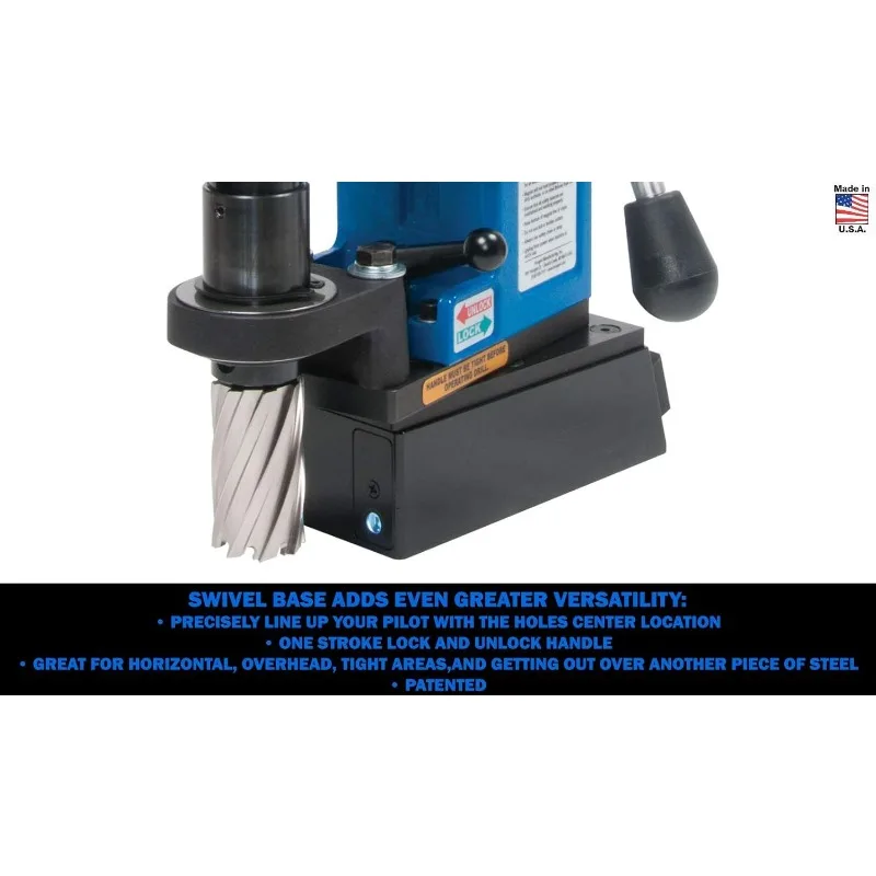 HMD904S 115-Volt Swivel Base Magnetic Drill Fabricator's Kit with Integrated Coolant Bottle Plus 1/2