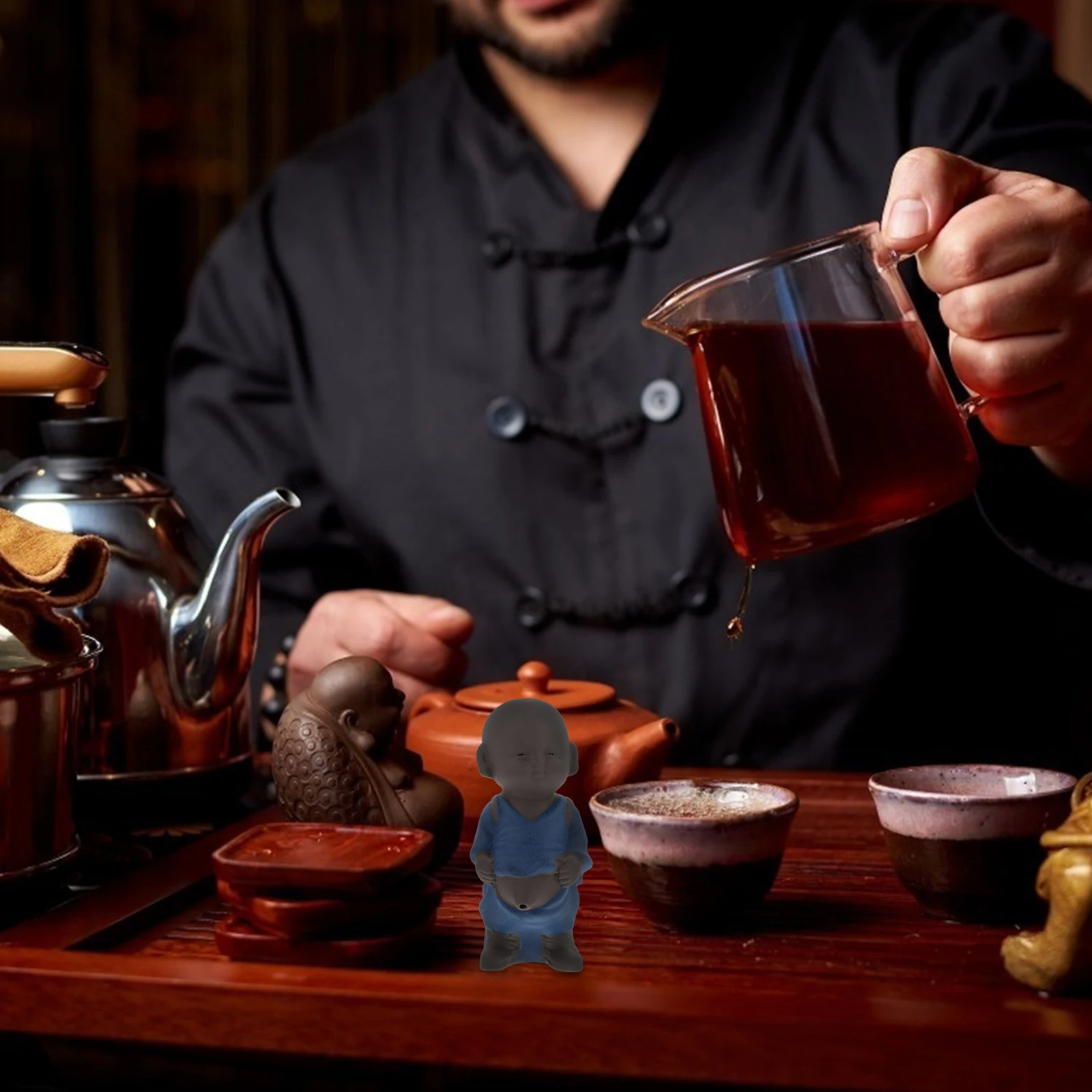 

1Pcs Creative Monk Shaped Tea Filter Exquisite Workmanship Reusable Easy Clean Household Tea Art Tool Decoration