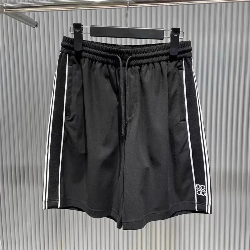 

Мужские повседневные шорты с лоскутным узором и вязаным поясом, летняя новинка, брюки-бермуды прямого кроя из дышащей хлопковой смеси, молодежные