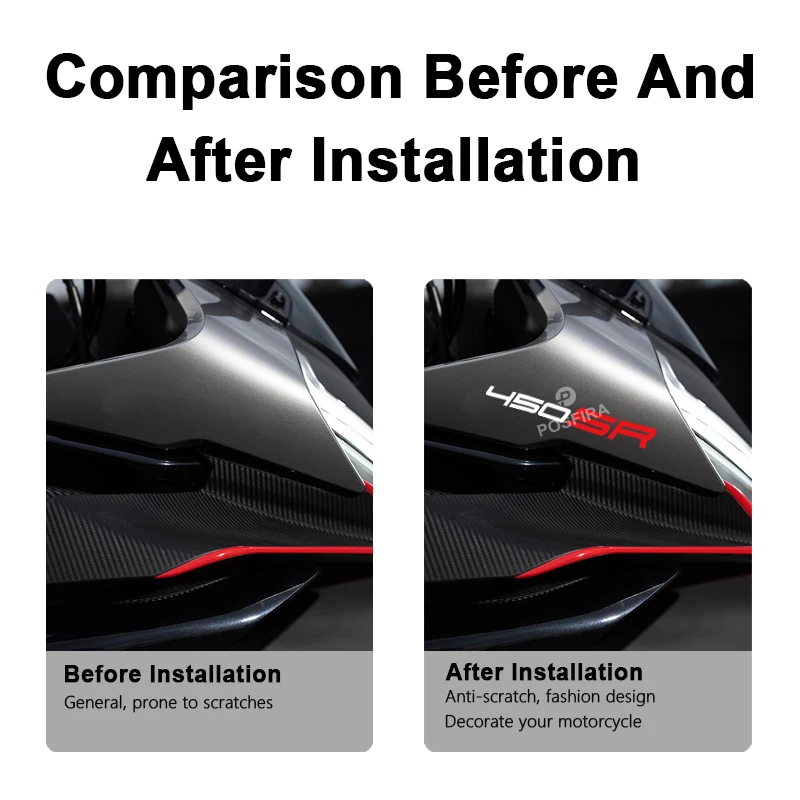 POSFIRA Motorcycle Sticker Waterproof Decals for CFMoto 450SR CF Moto 450 SR Accessories 2023 2024 Vinyl Motorbike Stickers