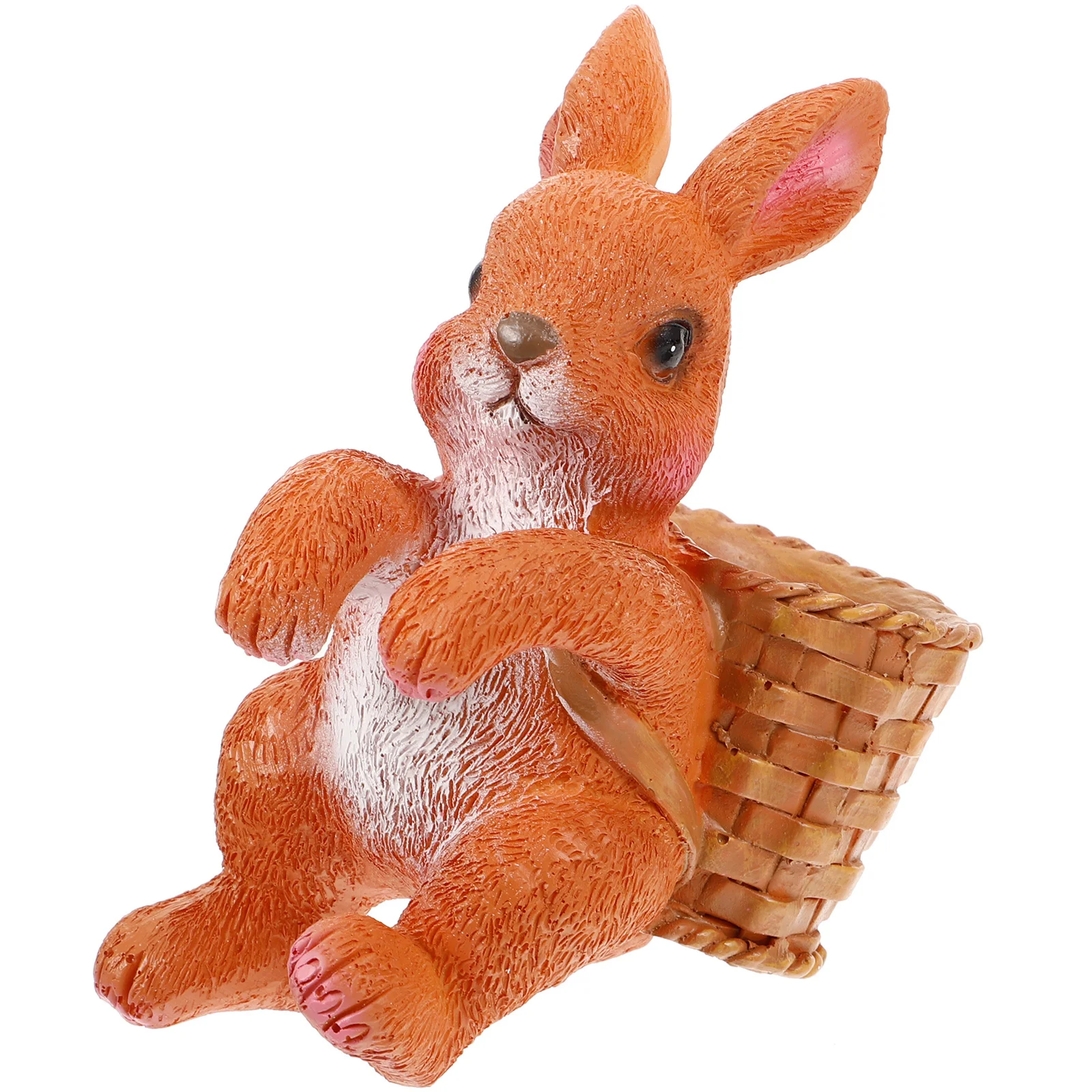 

Easter Theme Resin Bunny Aquarium Decoration Creative Hanging Basket Ornament Fish Tank Adorable Craft Bunny Figurines