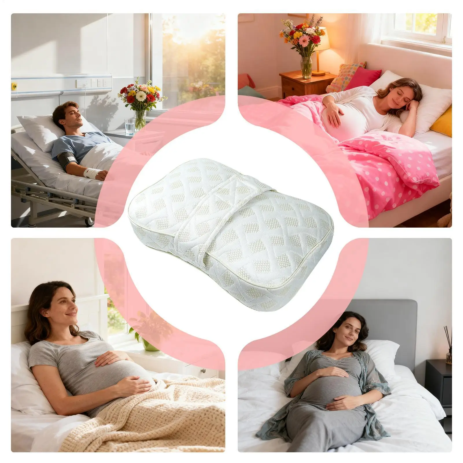 Knee Pillow For Side Sleepers Washable 3D Home Supplies With Adjustable Strap Side Sleepers Hip Pillow For Recovery Home