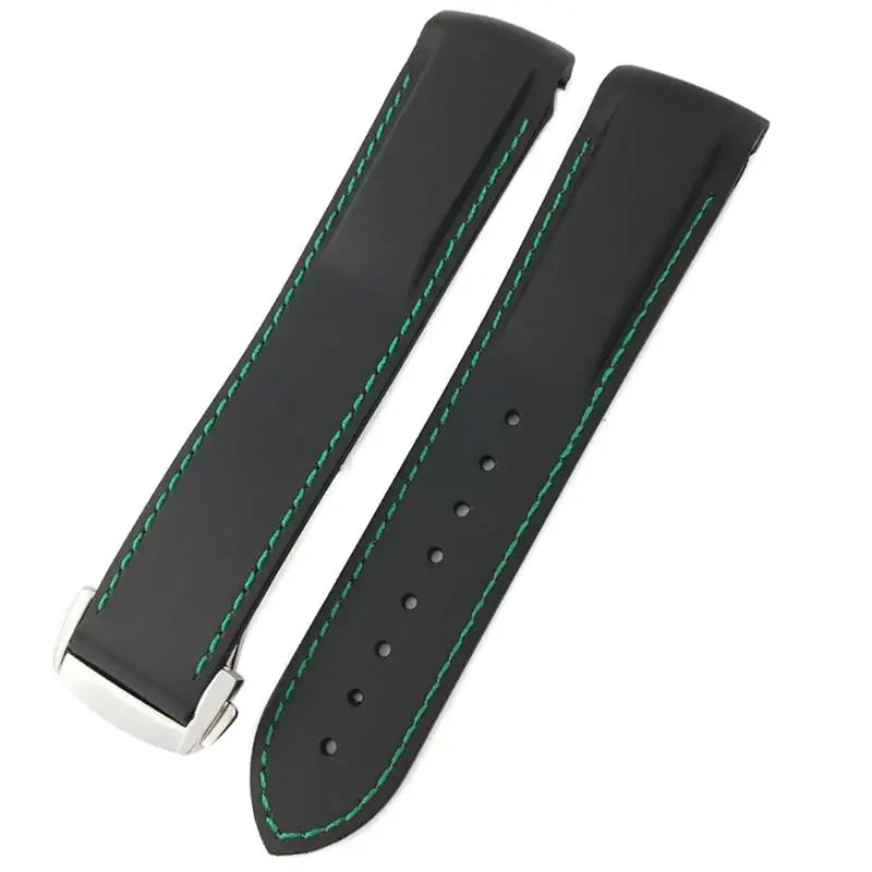 

TINTAG Rubber Silicone Watchband For Omega Seamaster GMT Diver 300 Speedmaster Hamilton 19mm 20mm 21mm 22mm Watch Strap