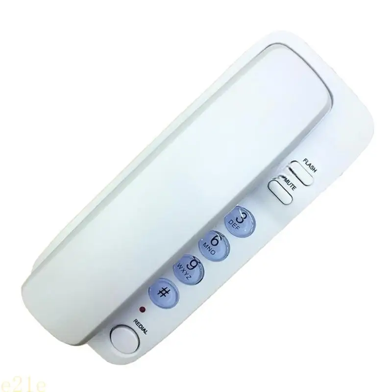 E21E Wall Mountable Corded Telephone Desktop House Phone Seniors Caller Big Button Integrated Telephone for Home Office