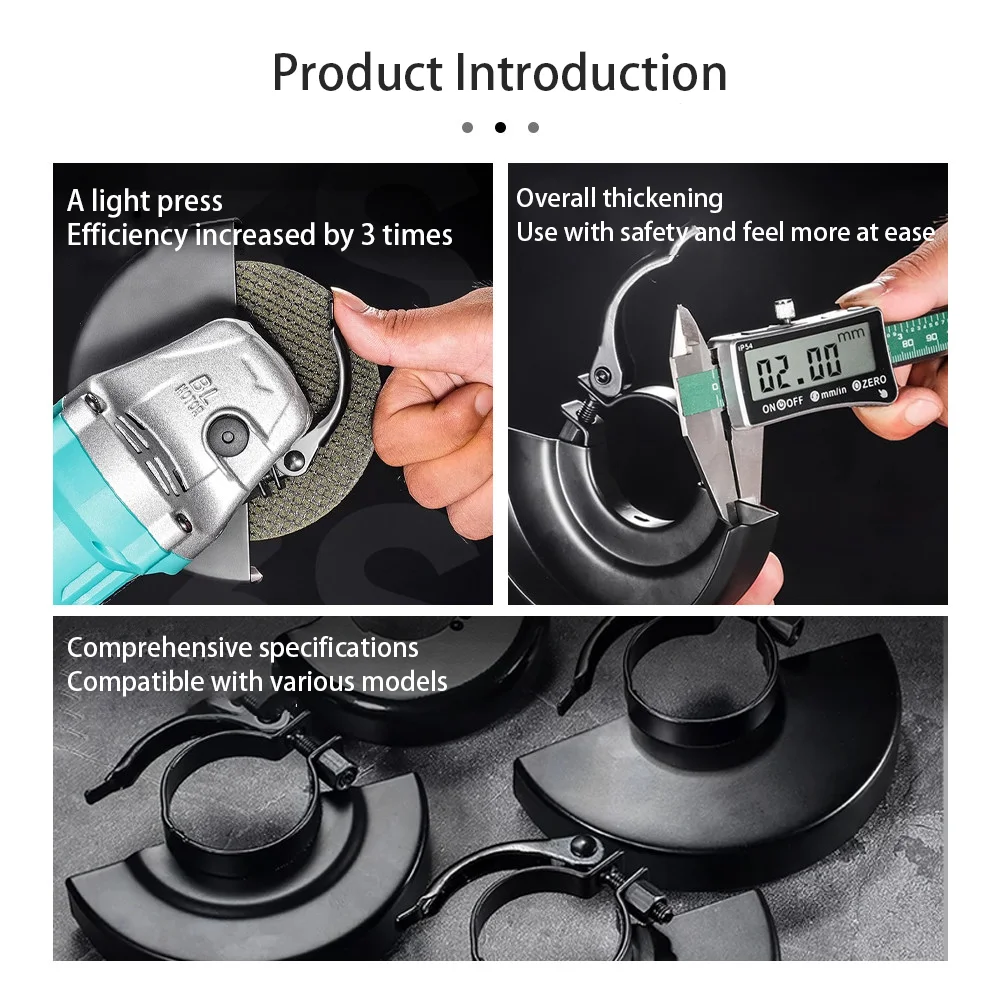 Full range of angle grinder accessories - quick-install safety guard cover, thickened guard cover for grinding machine, hand gri