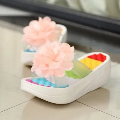 Hot summer fashion  women\'s trigger flip platform Cool slippers flip-flops  the size of women\'s wedge shoe size 35-40