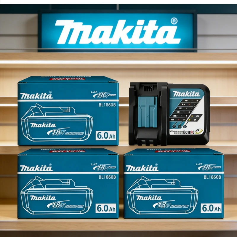 

Full pole Ear Makita 18V6.0Ah professional lithium battery with low internal resistance, high discharge life and longer lifespan
