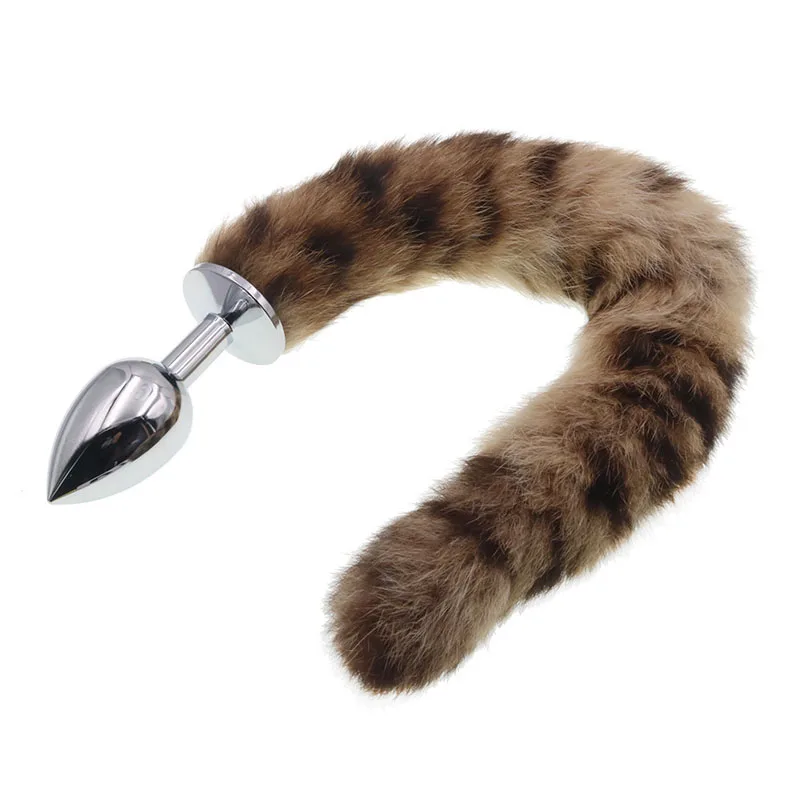 Fox Tail Anal Plug Adult games cosplay Metal Butt Plug Tail G Spot Anal Stimulator Anus Dilator Sex Toys For Woman Ass Plug