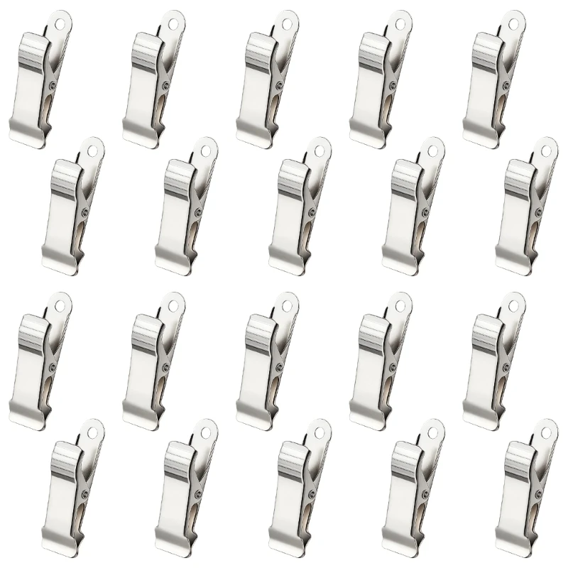 R1WD 20Pcs Heavy Duty Metal Document Clip with Hanging Hole Multipurpose Metal Reverse Clamp For Woodworking File Management
