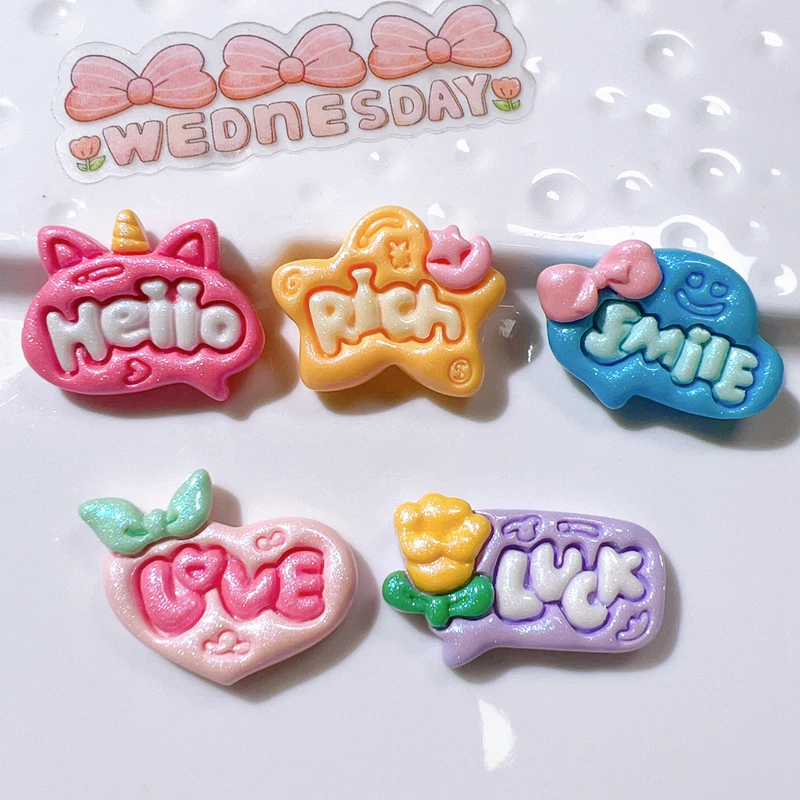 Resin Art Name - 10 adet sevimli parlak SurfaceUnicorn hayalet