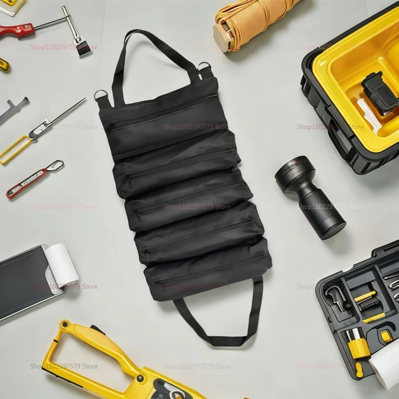 Durable Tool Bag Scroll Storage Organizer Suitable for Workers Engineers Maintenance Tools Versatile Detachable Multi-Use Bag