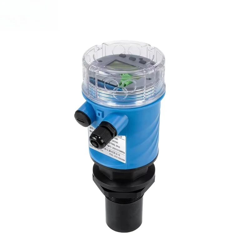 Digital Display LCD 1m 3m 5m Ultrasonic Fuel Tank Level Sensor Transmitter 4-20MA Gauge Non-contact 3-60m 0.5%