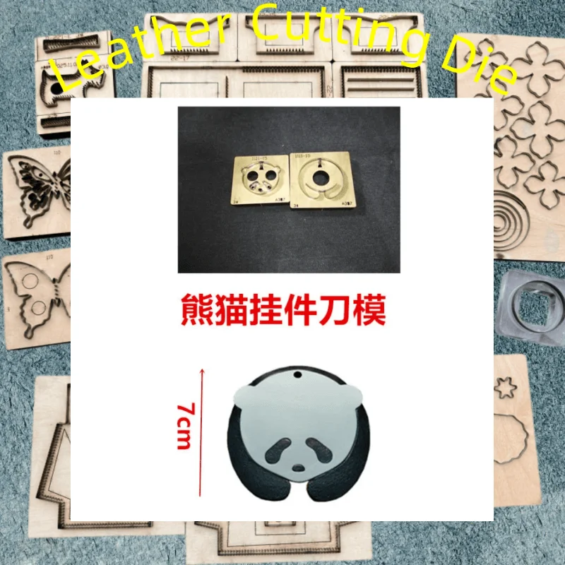Custom Die Cut Mold for Panda Leather Pendant, Hand Template Handmade Leather Craft Processing Tool