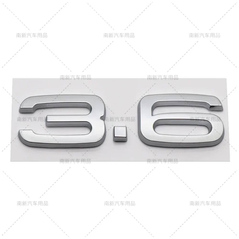 Stereo ABS Displacement Logo Emblem 2.4 3.6 4.2 Car Tailgate Side Wing Sticker Sport Appearance Decor Parts For Audi A4 A6 Q5 Q7
