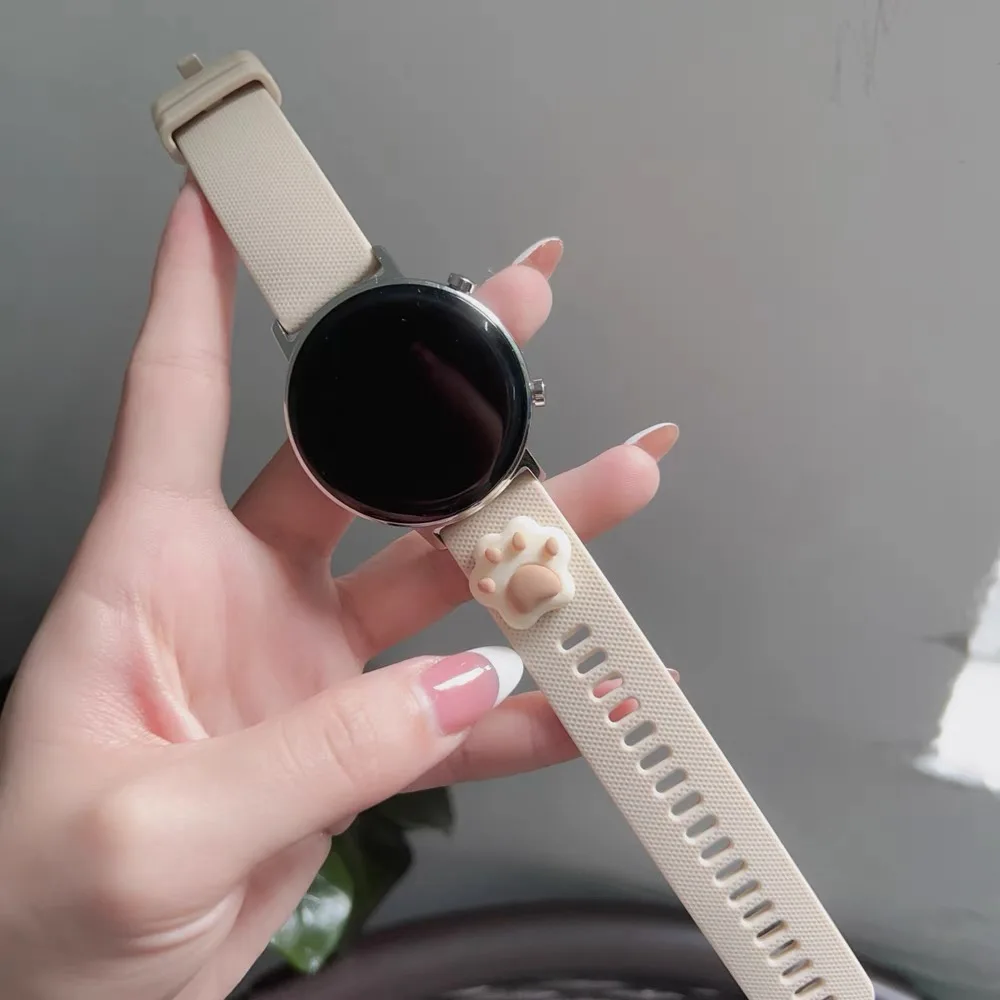 Silicone Cute Band For Samsung Galaxy Watch 7 Band 40mm 44mm No Gap Strap for Galaxy Watch 7 44mm/6 classic 43mm Band Men Women