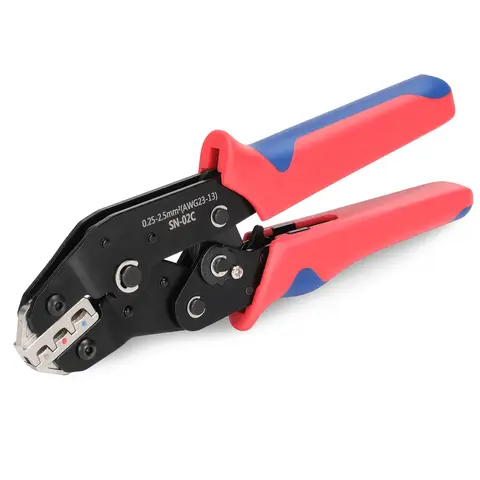 एसएन-02सी वायर क्रिम्पिंग टूल किट AWG 23-13 इंसुलेटेड वायर इलेक्ट्रिकल कनेक्टर रिंग और स्पेड टर्मिनल और केबल लग्स के लिए 8 best sales लग क्रिम्पिंग उपकरण - №8