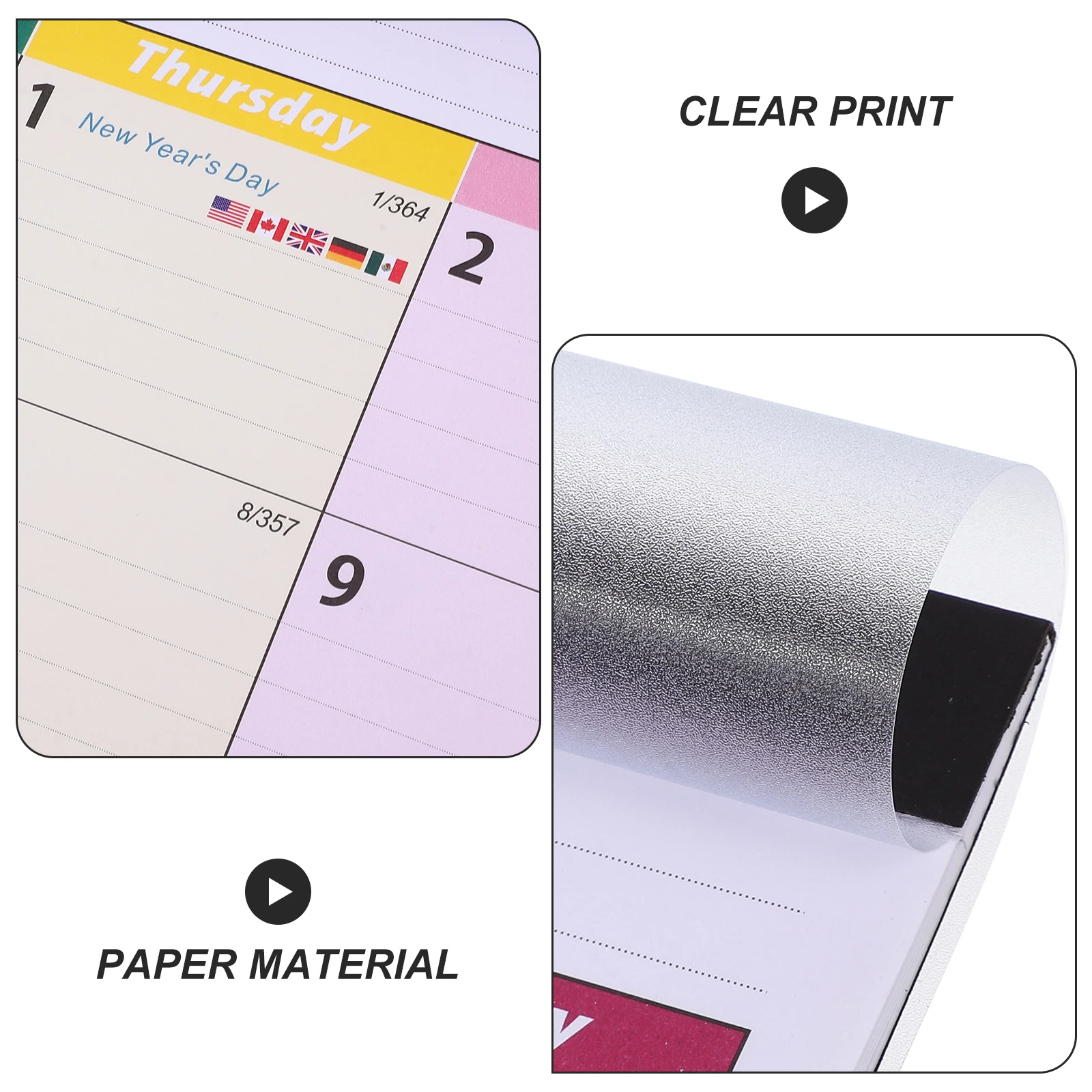 

TEHAUX Wall Hanging Calendar 2025-2026 Monthly Planner Family Classroom Organizer Sturdy Paper Decor 18 Month Display