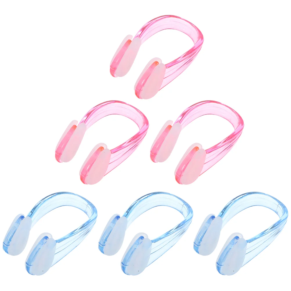 

6 Pcs Swimming Nose Clip Silicone Adult Plug for Children Plugs Portable Small Clips