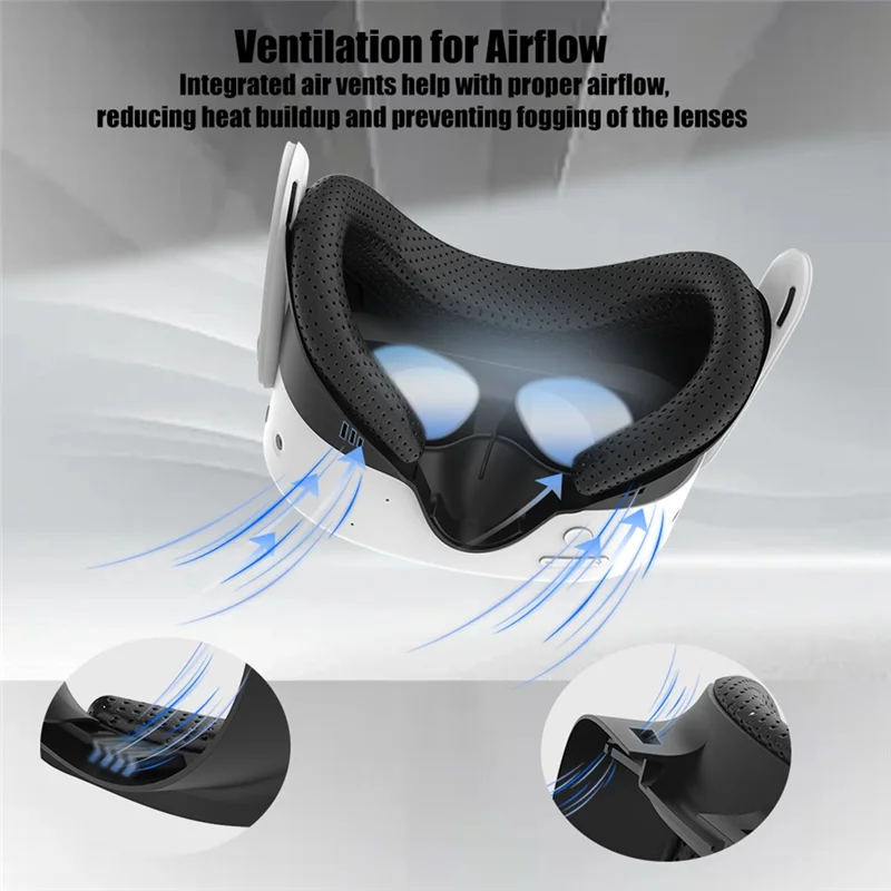 3 In 1 Face Interface Bracket For Meta Quest 3S Face Cover VR Headset PU Leather Pad Face Interface Mask Accessories